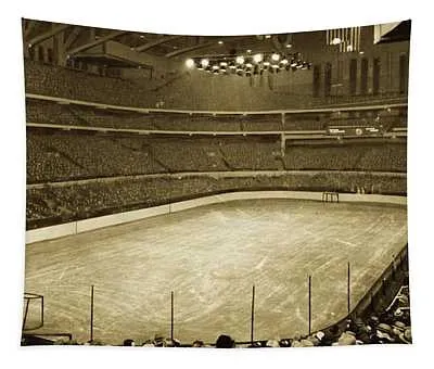 Chicago Blackhawks Hockey Stadium 1930 Sporting News Archive Tapestry