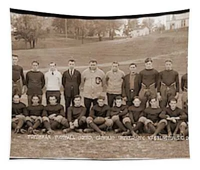 Freshman Football Squad Catholic Fred Schutz Collection Tapestry