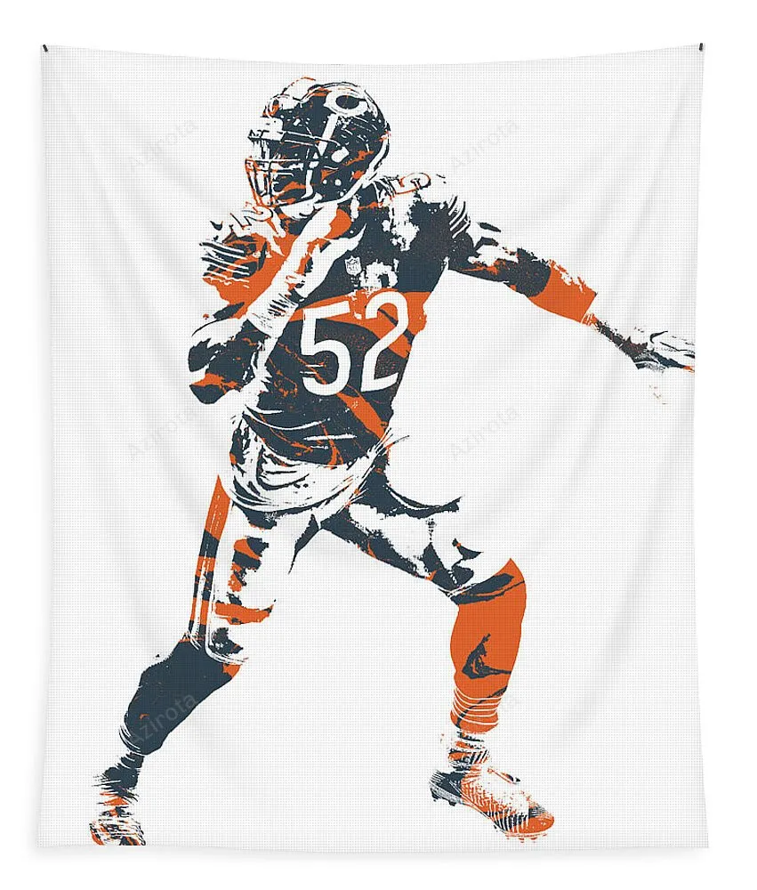 Khalil Mack Chicago Bears Pixel Art 8 Tapestry Gifts For Fans