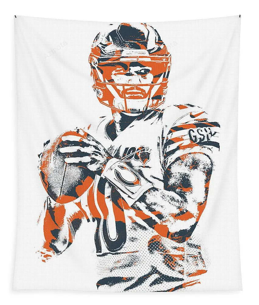 Mitch Trubisky Chicago Bears Pixel Art 21 Tapestry Gifts For Fans