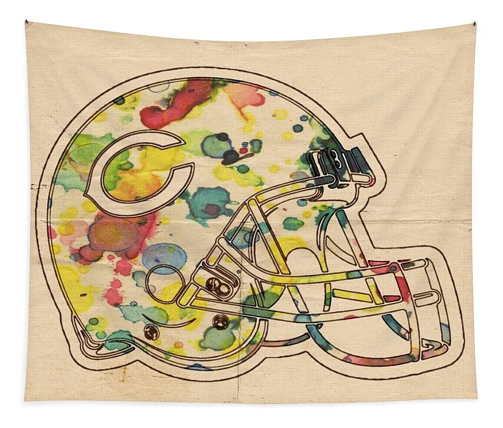 Chicago Bears Poster Art Tapestry Gifts For Fans