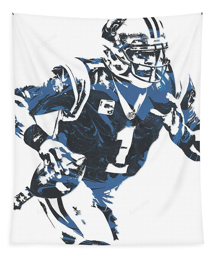 Cam Newton Carolina Panthers Pixel Art 12 Tapestry Gifts For Fans