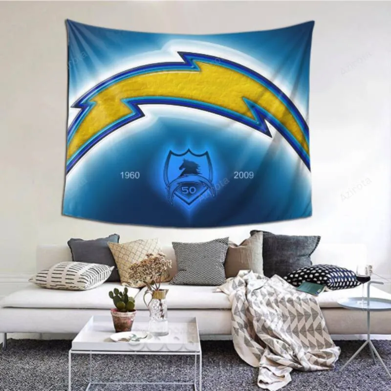 Easy To Hang Los Angeles Chargers tapestry -153672 For Bedroom Living Room