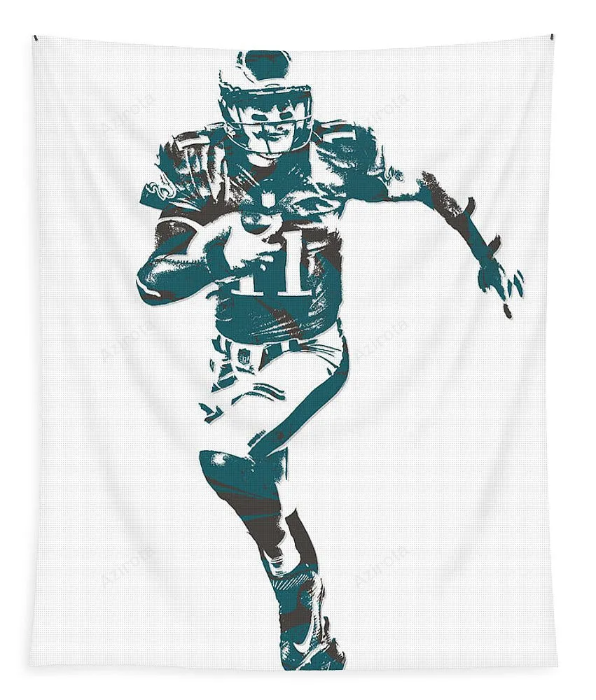 Carson Wentz Philadelphia Eagles Pixel Art 5 Tapestry Gifts For Fans
