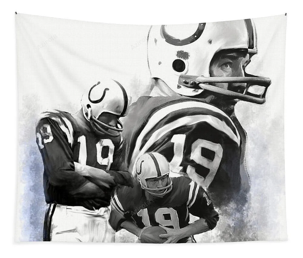 Johnny Unitas Unitas Iconic Dallas Cowboys Tapestry Gifts For Fans