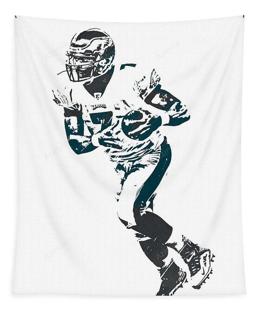 Mike Vick Philadelphia Eagles Watercolor Strokes Pixel Art 1 Tapestry Gifts For Fans