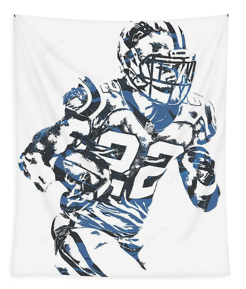 Christian Mccaffrey Carolina Panthers Pixel Art 3 Tapestry Gifts For Fans