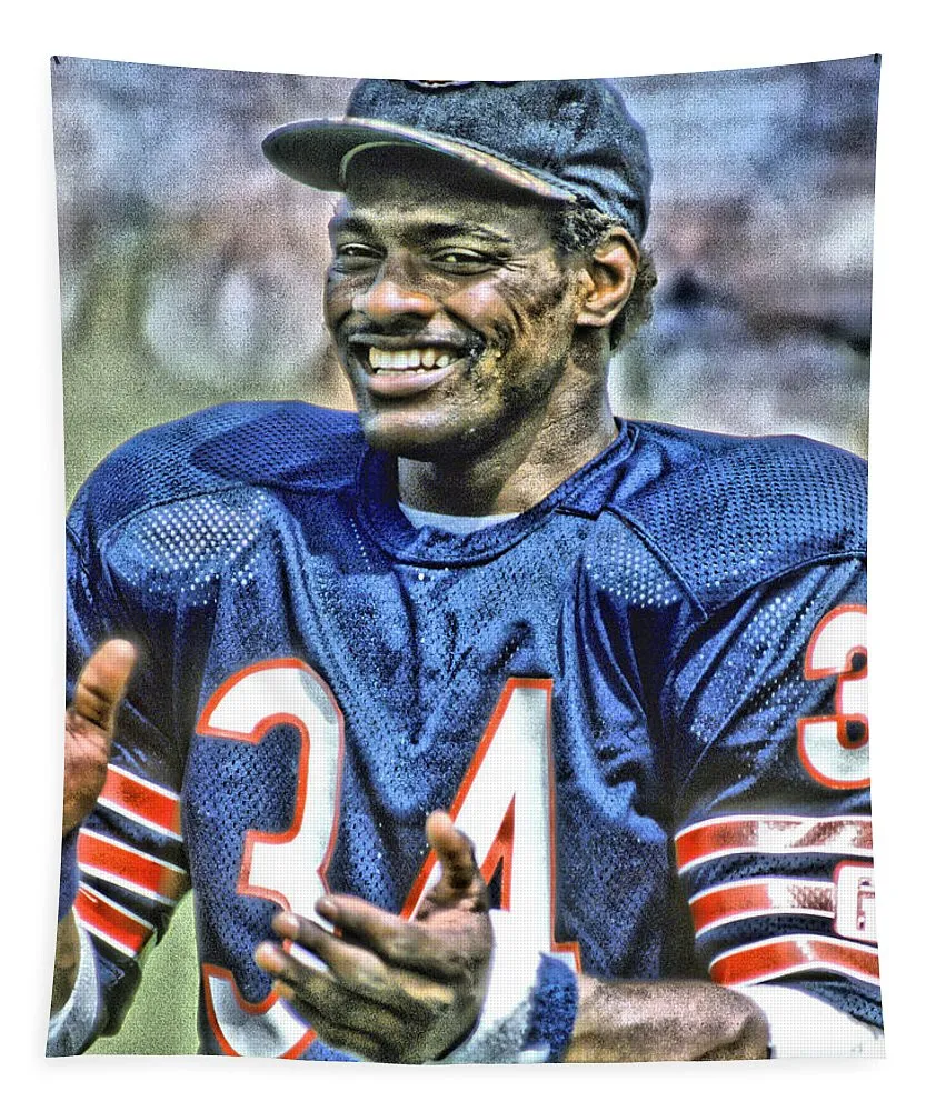 Walter Payton Chicago Bears Art3 Tapestry Gifts For Fans