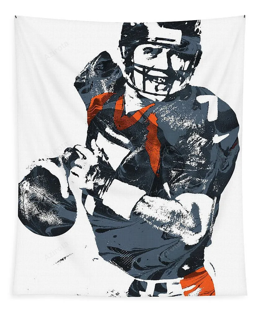 John Elway Denver Broncos Pixel Art Tapestry Gifts For Fans