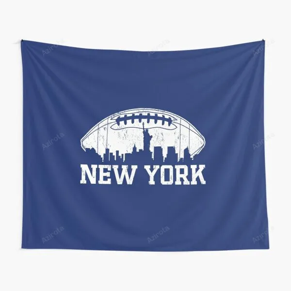 Vintage New York Skyline Retro Giants Goalline Tapestry Gifts For Fans