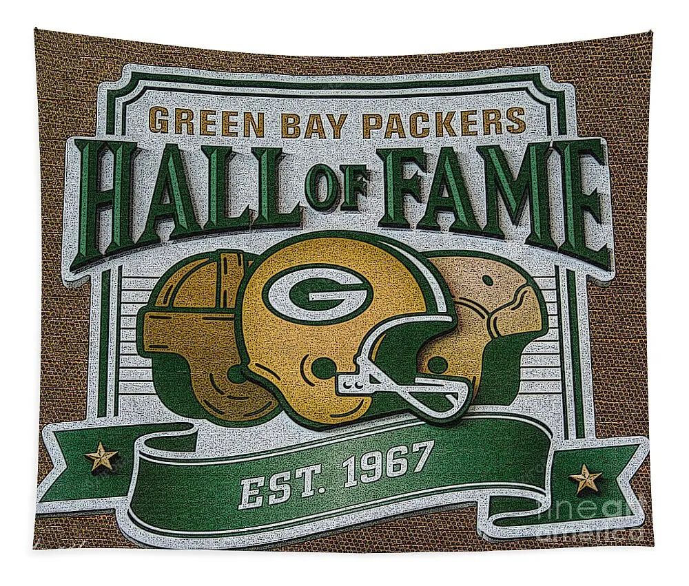 lambeau field hall of fame oil Tapestry Gifts For Fans