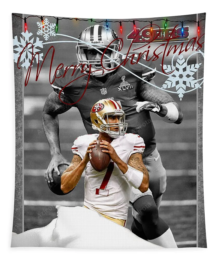 3 San Francisco 49Ers Christmas Card Tapestry Gifts For Fans