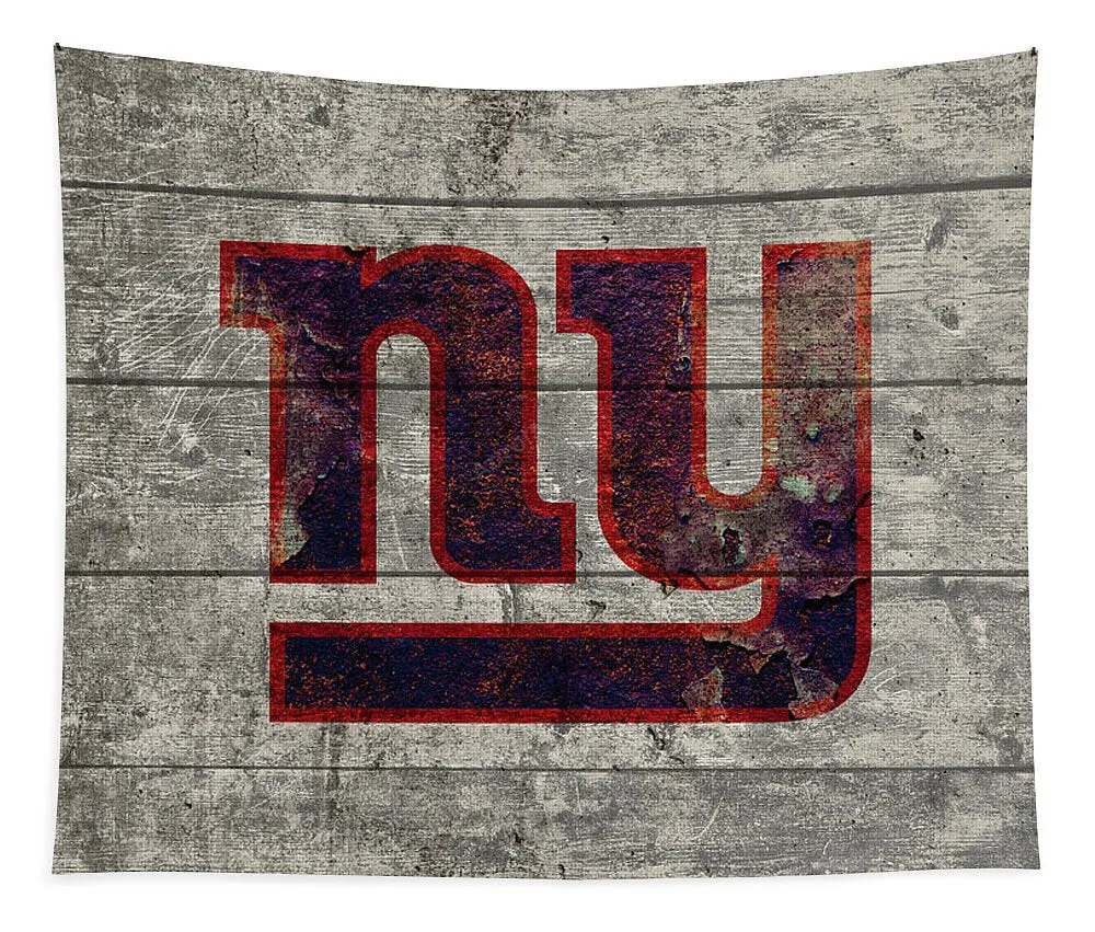 New York Giants Logo Vintage Barn Wood Paint Tapestry Gifts For Fans