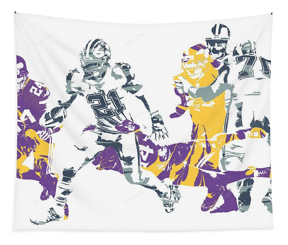 Ezekiel Elliott Dallas Cowboys Tapestry Gifts For Fans 21