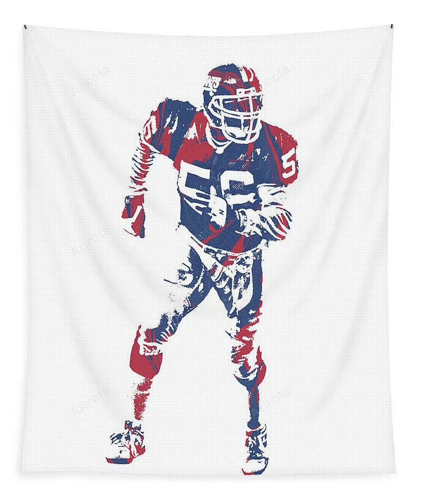 Lawrence Taylor New York Giants Pixel Art 2 Tapestry Gifts For Fans
