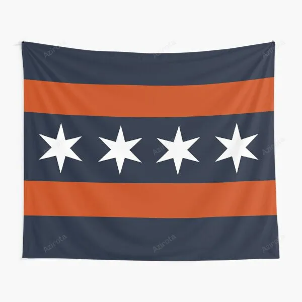 Chicago City Flag Bears Tapestry Gifts For Fans