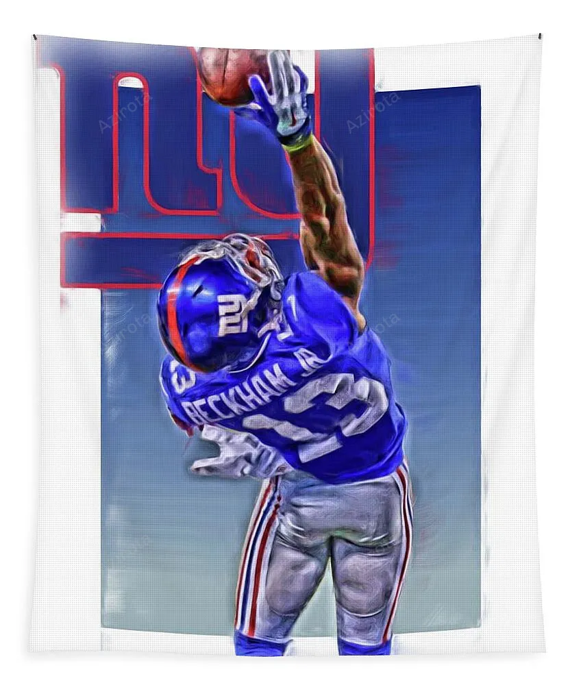 Odell Beckham Jr New York Giants Oil Art 2 Tapestry Gifts For Fans