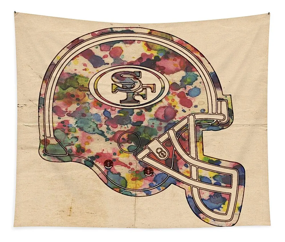 San Francisco 49Ers Helmet Poster Tapestry Gifts For Fans