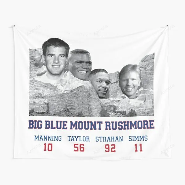 Big Blue Mount Rushmore Tapestry Gifts For Fans