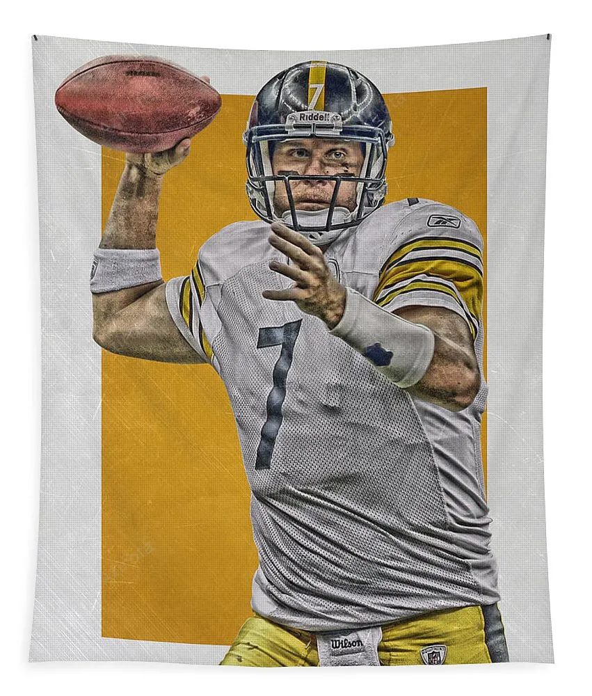 1 Ben Roethlisberger Pittsburgh Steelers Tapestry Gifts For Fans 1