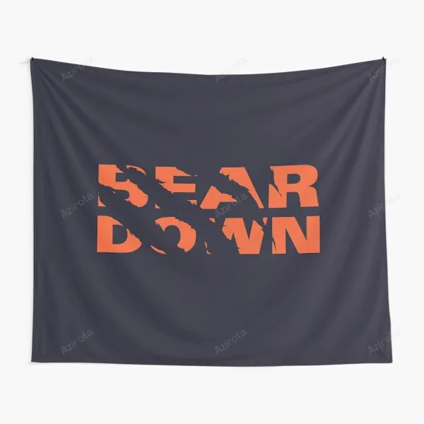 Chicago Bears Bear Down Claw Tear Tapestry Gifts For Fans