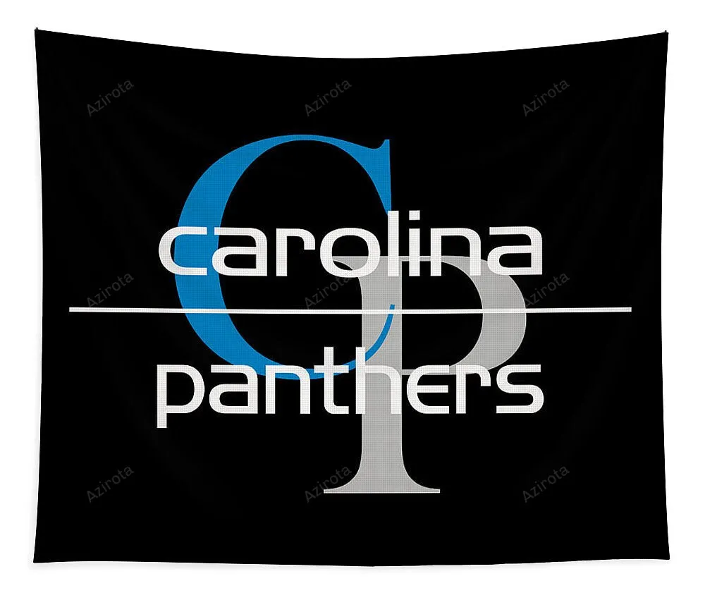 Carolina Panthers Letter And Team Abstract Art Tapestry Gifts For Fans