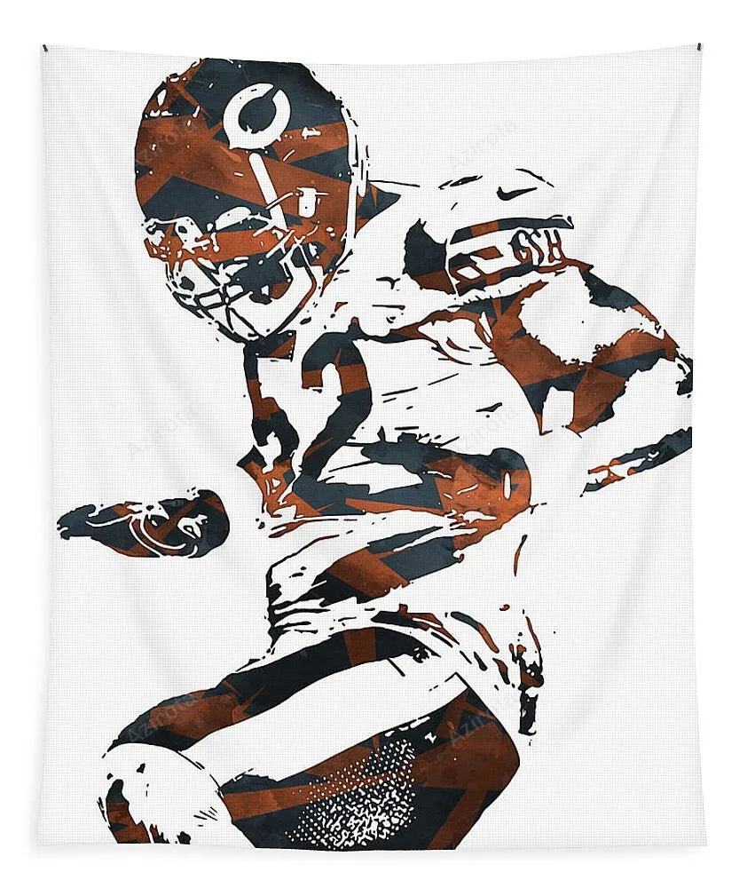 Khalil Mack Chicago Bears Sketch Art 1001 Tapestry Gifts For Fans