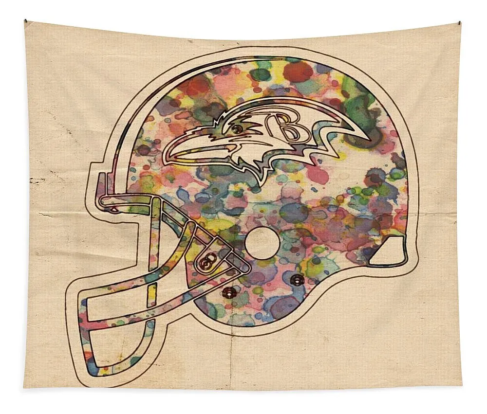 Baltimore Ravens Vintage Art Tapestry Gifts For Fans