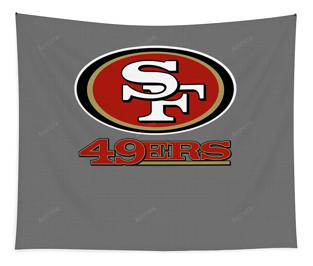 San Francisco 49Ers On An Abraded Steel Texture Movie Poster Tapestry Gifts For Fans