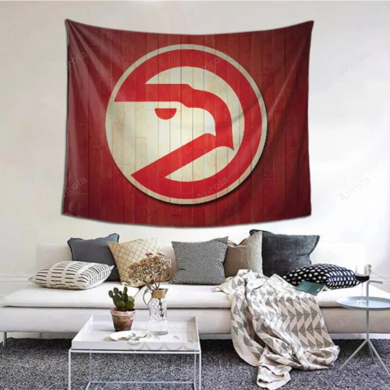 Atlanta Hawks tapestry -155065 as Wall Art Decor for Bedroom- Dorm Decor