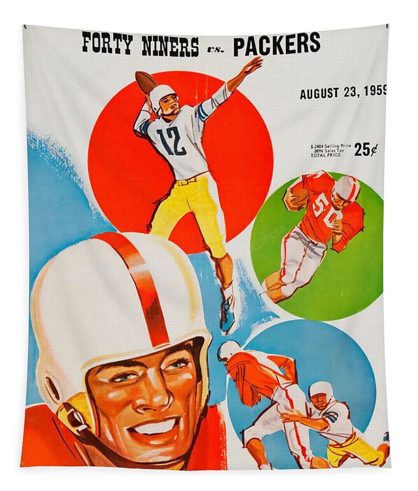 San Francisco 49Ers Vintage Program 16 Tapestry Gifts For Fans