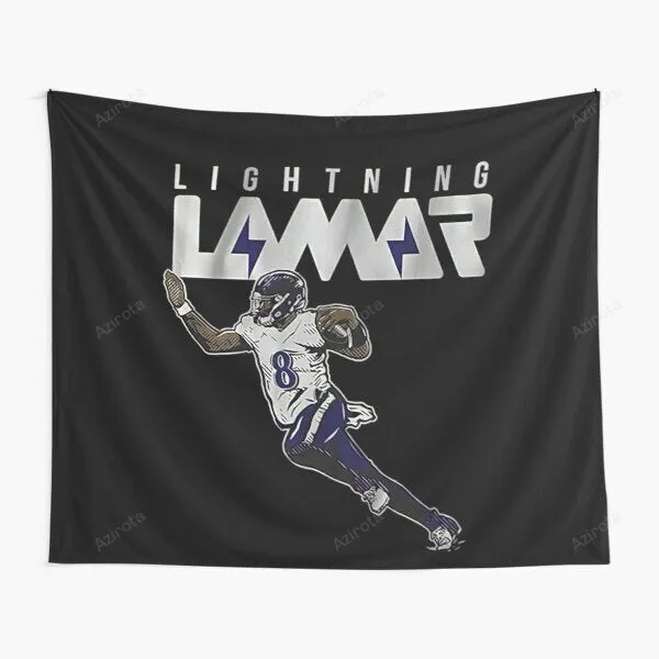 Lighting Lamar For Baltimore Ravens Fans Tapestry Gifts For Fans