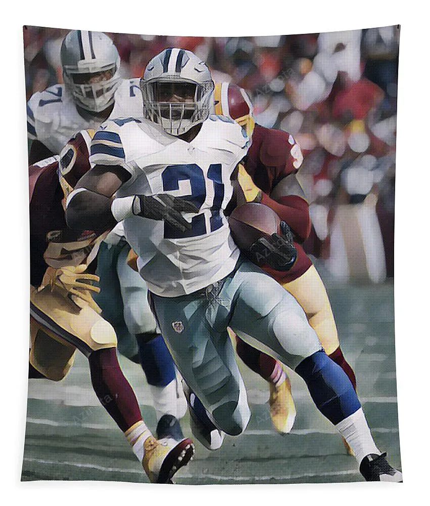 Ezekiel Elliott Dallas Cowboys Tapestry Gifts For Fans 8