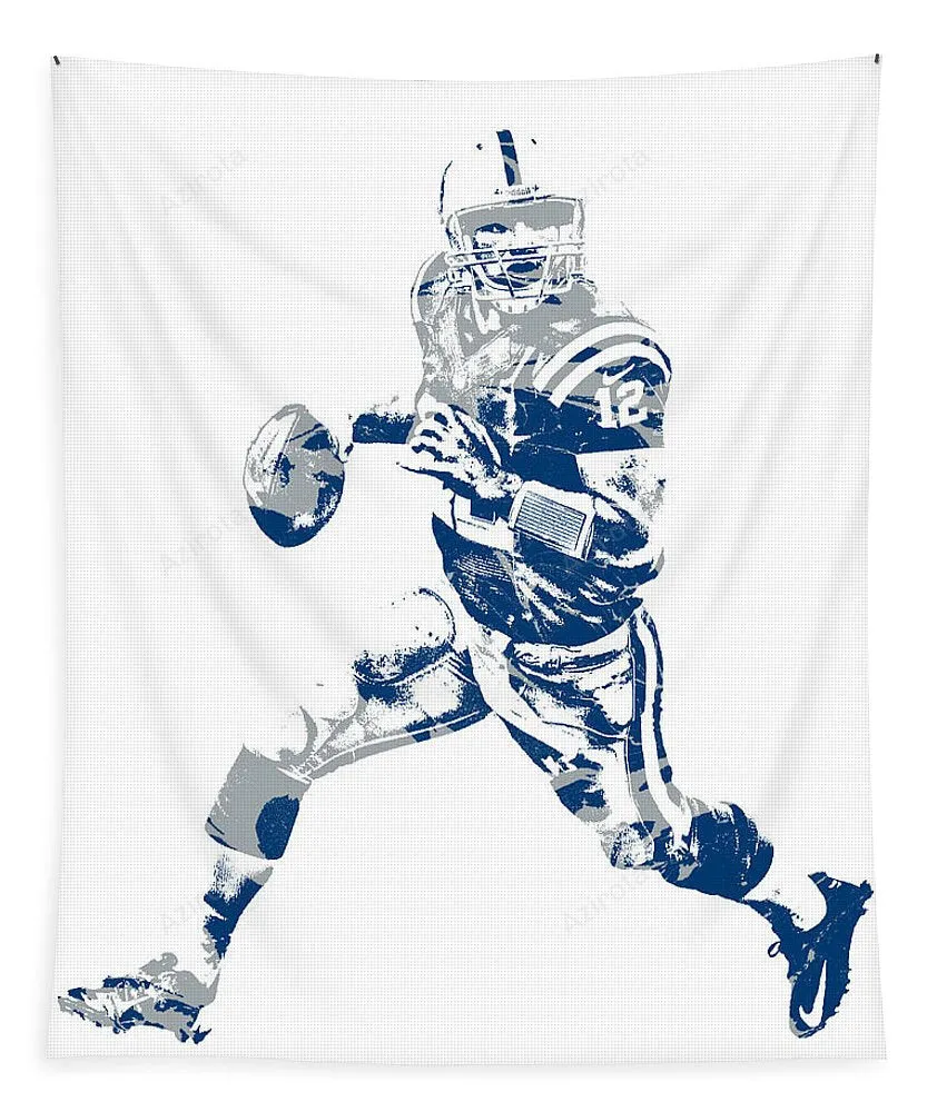 Andrew Luck Indianapolis Colts Pixel Art 7 Tapestry Gifts For Fans