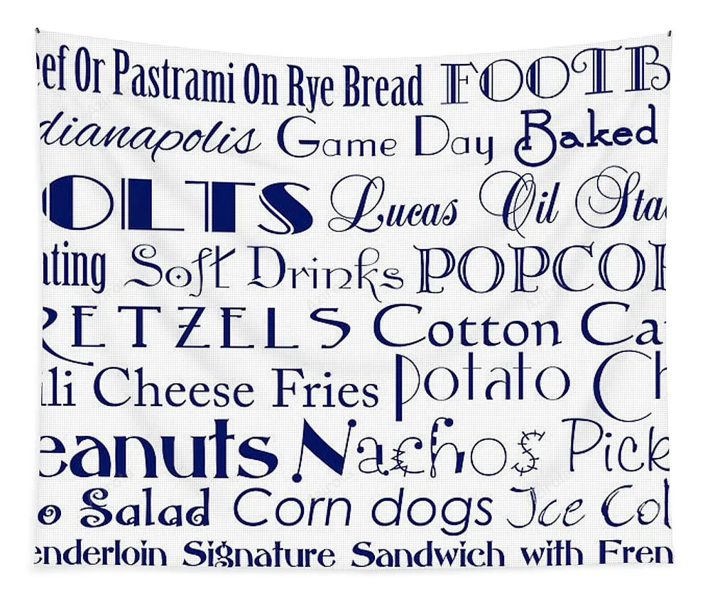 Indianapolis Colts Game Day Food 1 Tapestry Gifts For Fans