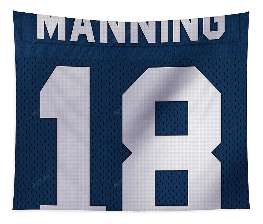 Peyton Manning Indianapolis Colts Jersey Art Tapestry Gifts For Fans