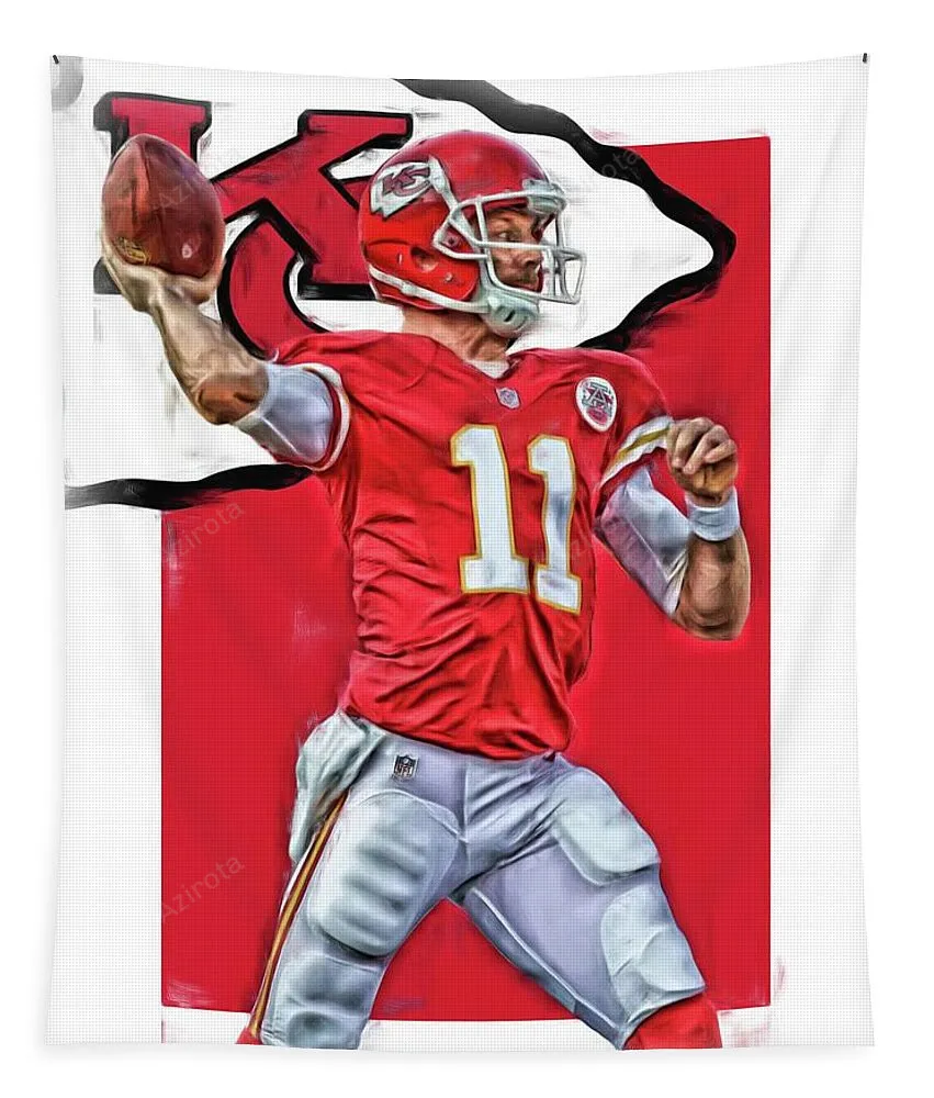 Alex Smith Kansas City Chiefs Oil Art Tapestry Gifts For Fans