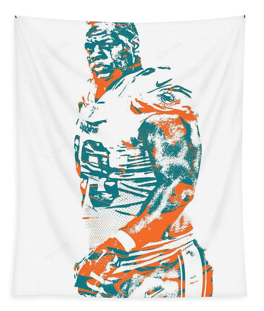 Ndamukong Suh Miami Dolphins Pixel Art 5 Tapestry Gifts For Fans