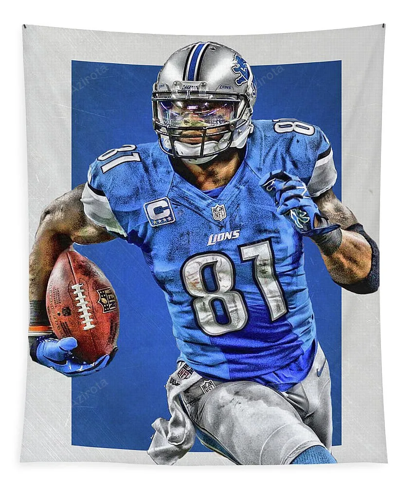 Calvin Johnson Detroit Lions Art Tapestry Gifts For Fans