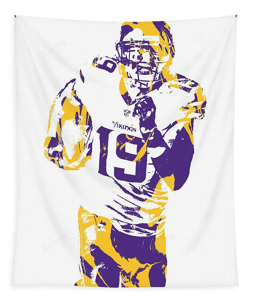 Adam Thielen Minnesota Vikings Pixel Art 11 Tapestry Gifts For Fans