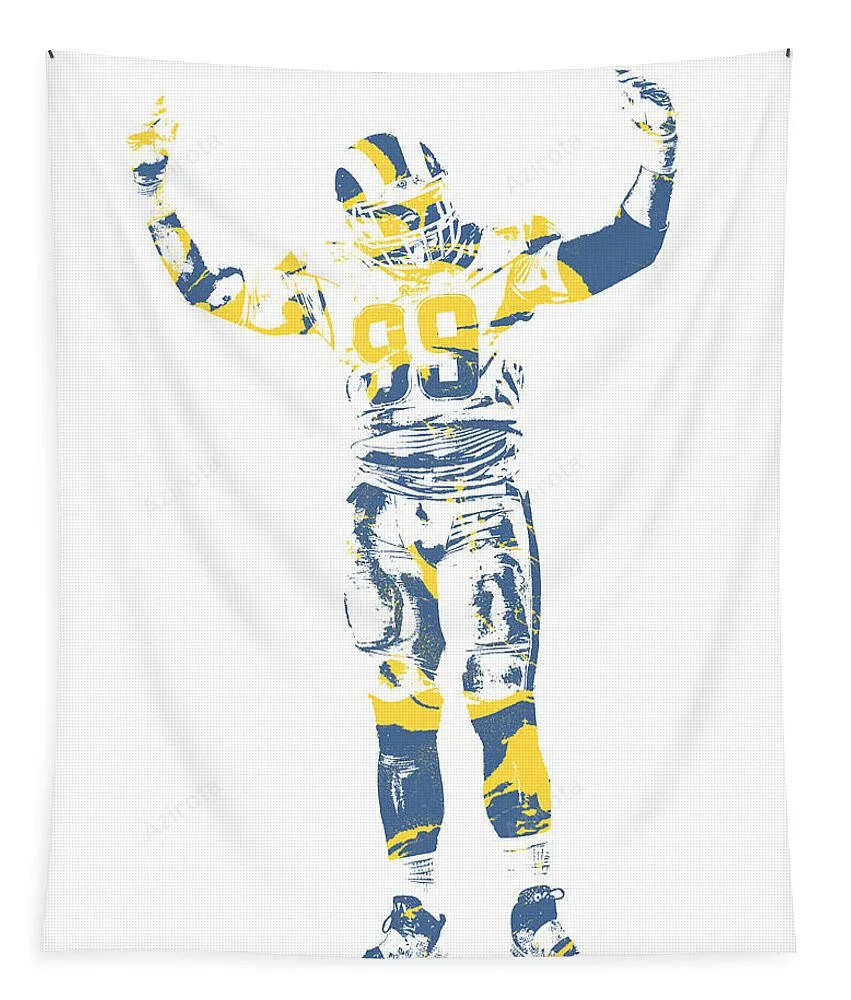 Aaron Donald Los Angeles Rams Pixel Art 12 Tapestry Gifts For Fans