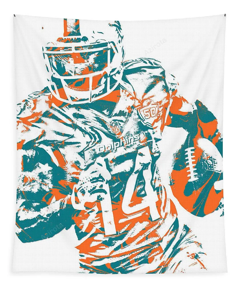 Jarvis Landry Miami Dolphins Pixel Art 10 Tapestry Gifts For Fans