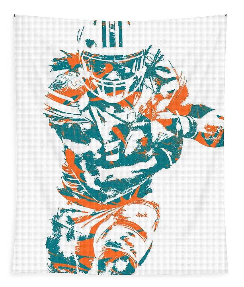 Jay Ajayi Miami Dolphins Pixel Art 2 Tapestry Gifts For Fans