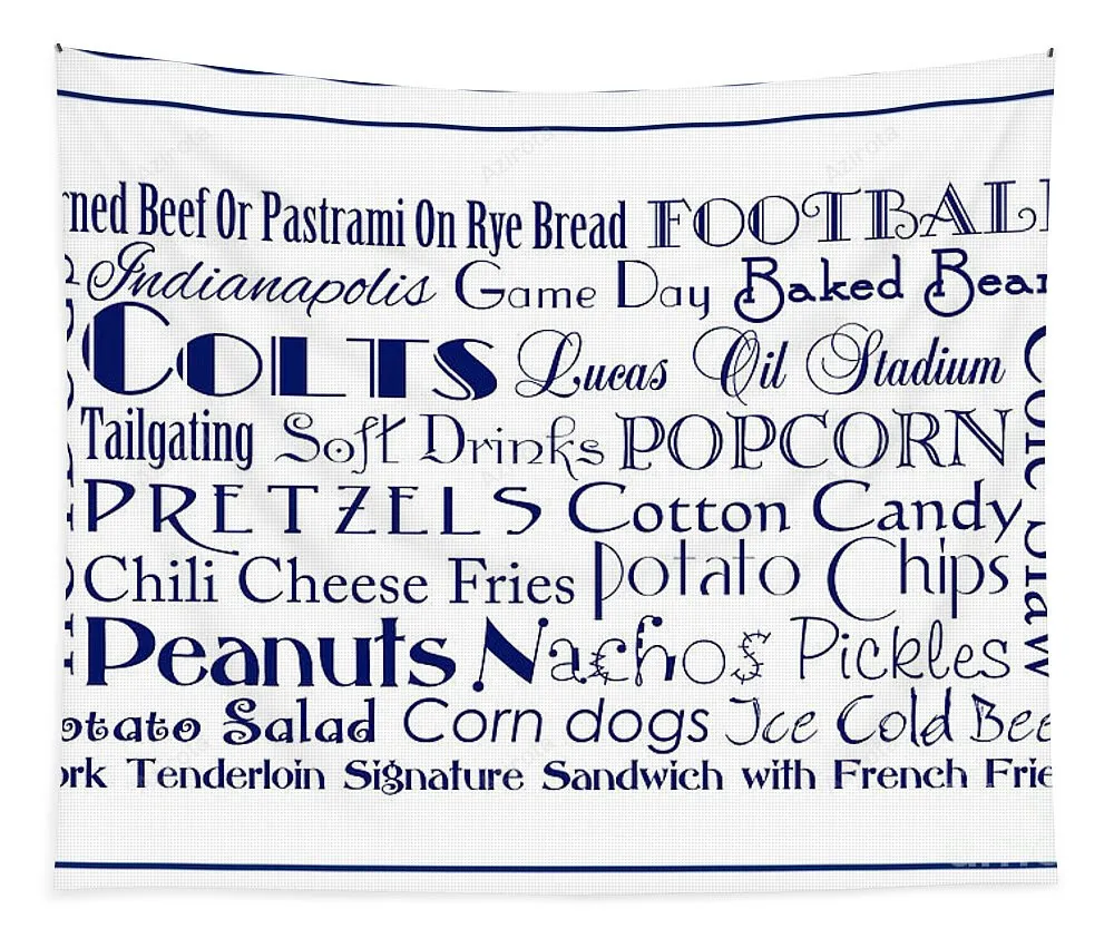 Indianapolis Colts Game Day Food 3 Tapestry Gifts For Fans