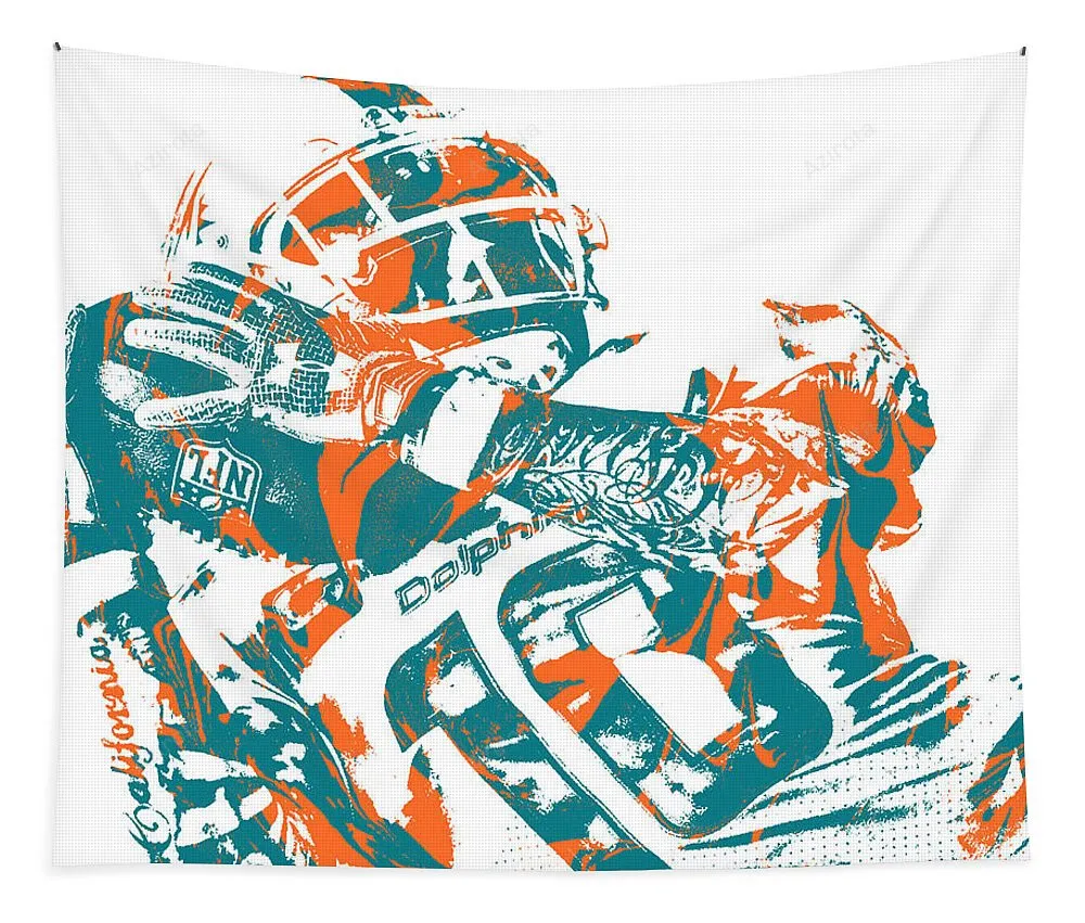 Kenny Stills Miami Dolphins Pixel Art 1 Tapestry Gifts For Fans