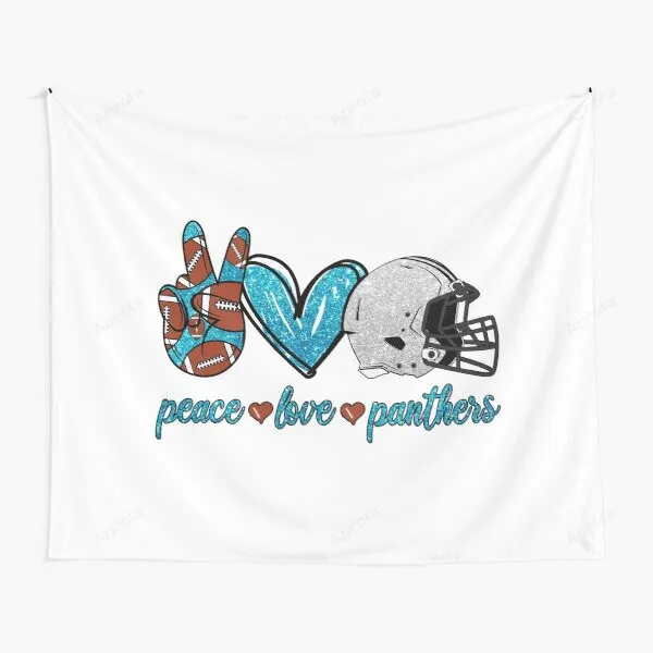 Peace Love Panthers Tapestry Gifts For Fans