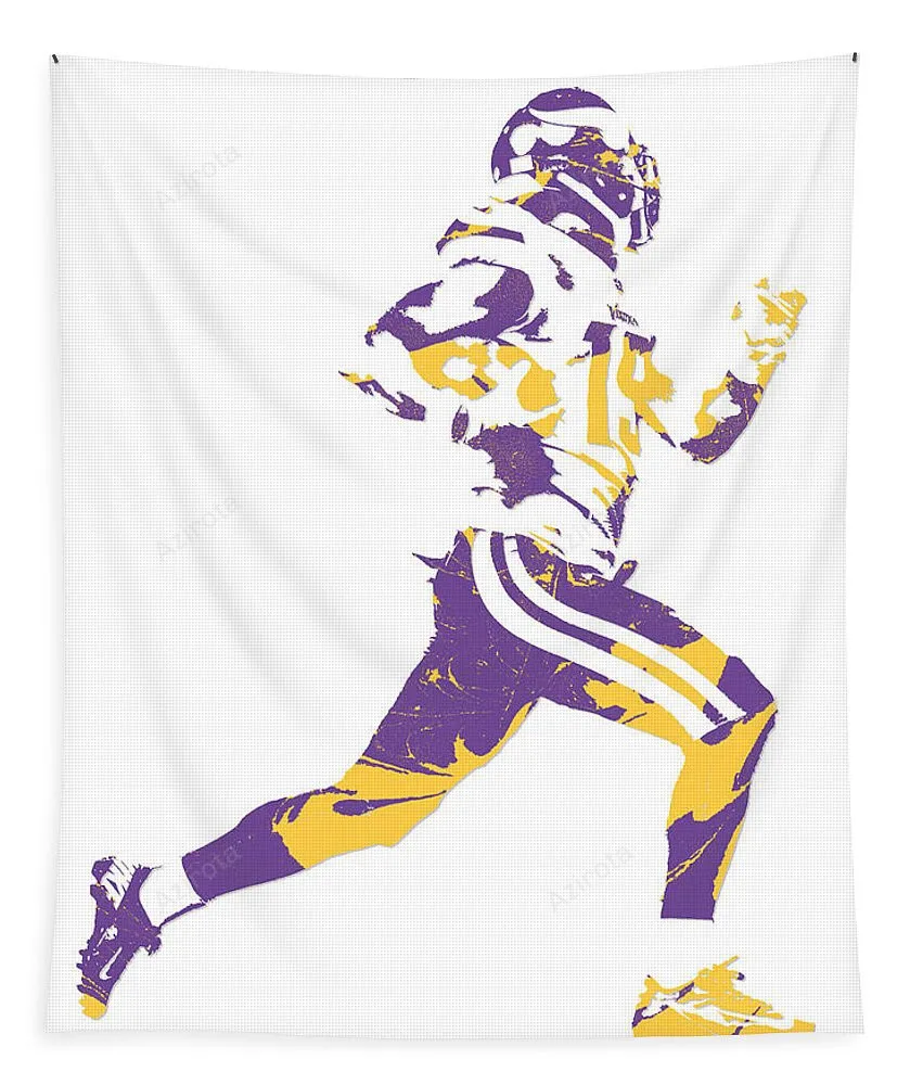 Adam Thielen Minnesota Vikings Pixel Art 1 Tapestry Gifts For Fans