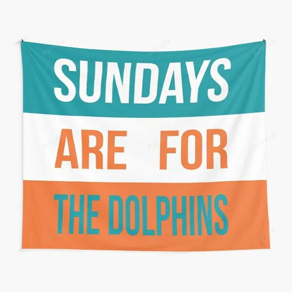 Sundays Are For The Dolphins Tapestry Gifts For Fans 2