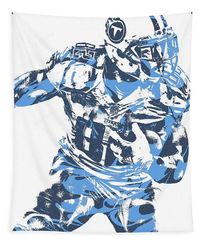 Delanie Walker Tennessee Titans Pixel Art 13 Tapestry Gift For Fan