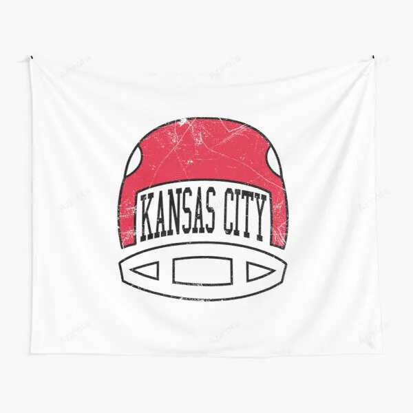 Kansas City Retro Helmet White Tapestry Gifts For Fans